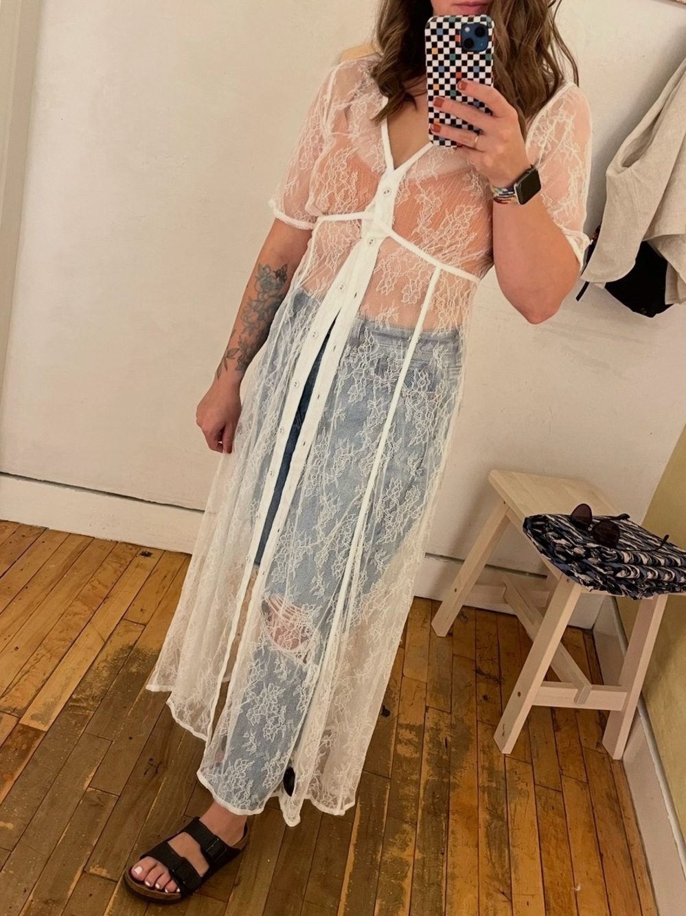 Anthropologie Lace Button-down